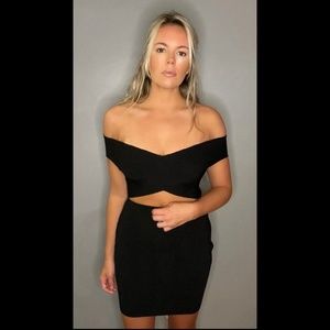 Body con black dress